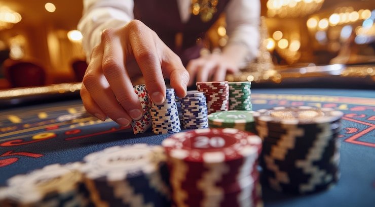 Antarmuka live casino responsif di perangkat smartphone dengan fitur lengkap